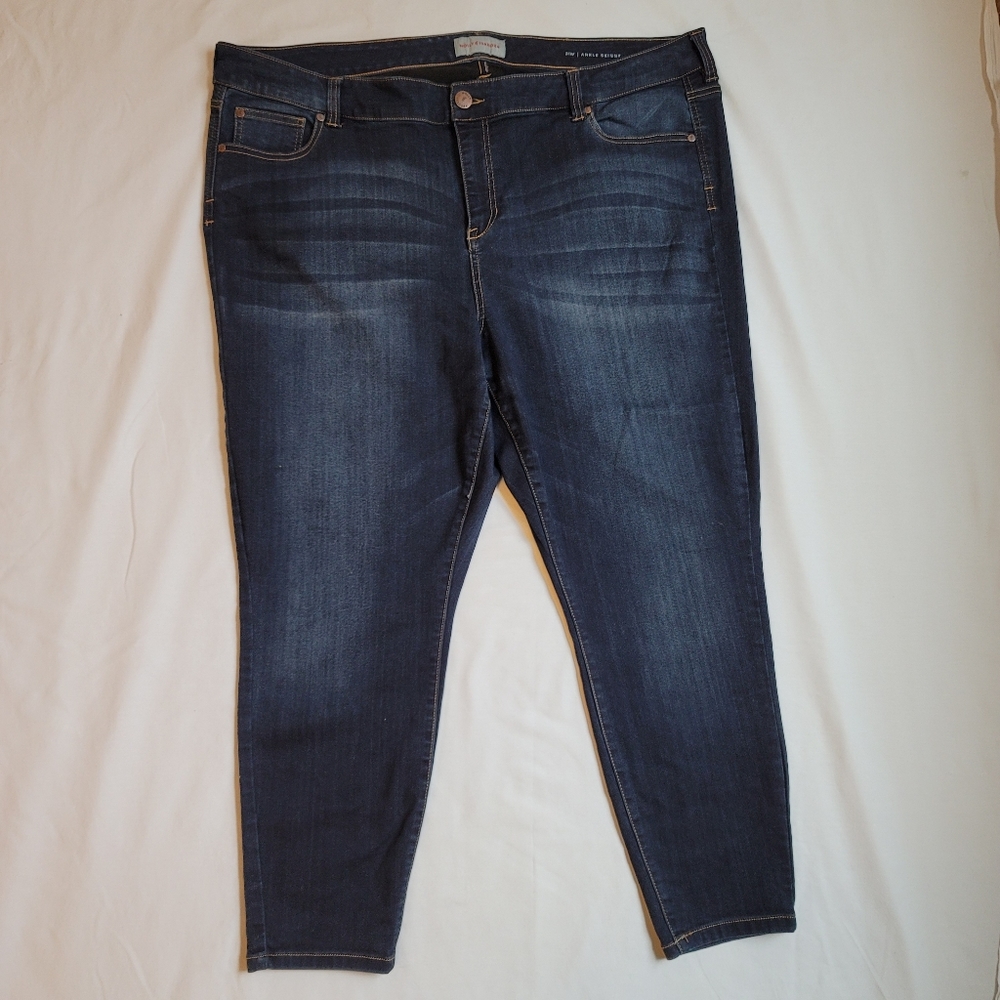 Molly & Isadora Ankle Skinny Dark Wash Jeans (24W)